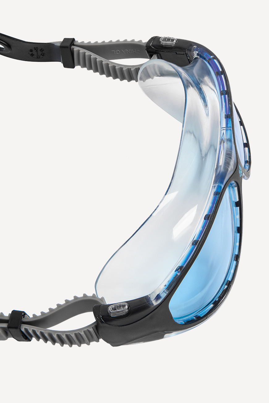 Очки для плавания Flame mask Junior (голубые линзы; черный)