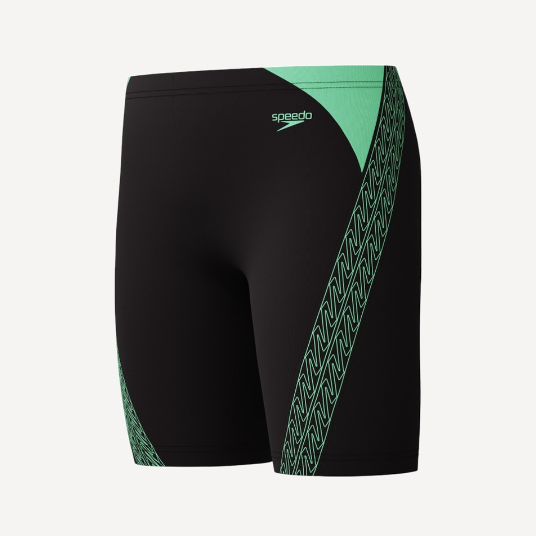 Плавки-шорты Speedo Hyperboom Splice Jammer детские (Детский; 11-12 лет; черный/салатовый)