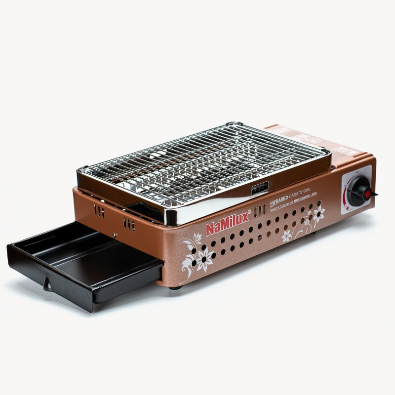 Газовый гриль инфракрасный Namilux NA-24 (Коричневый / Нержавейка)