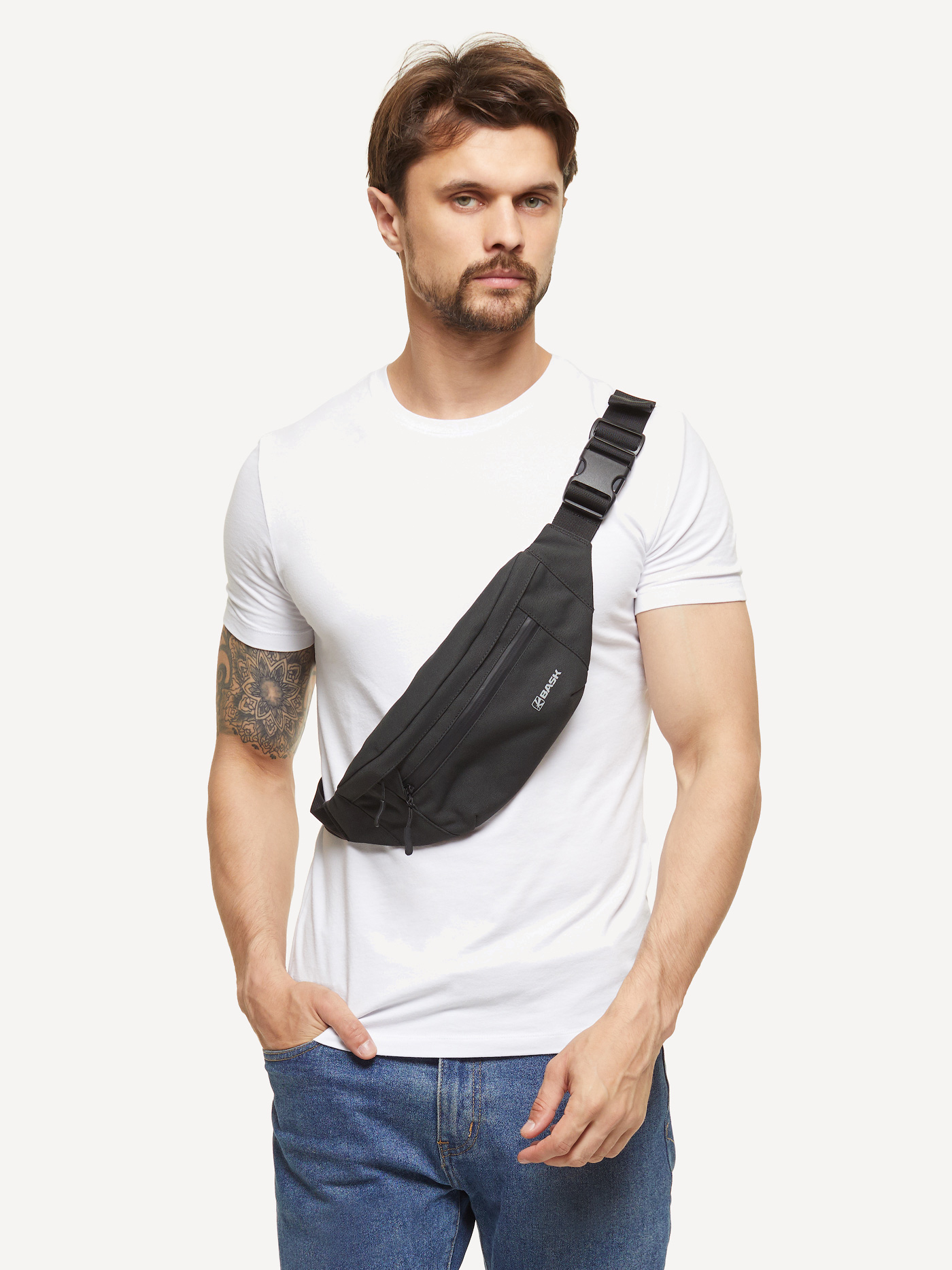 Сумка поясная BASK ViVi (Черный; 13х40х7 см)