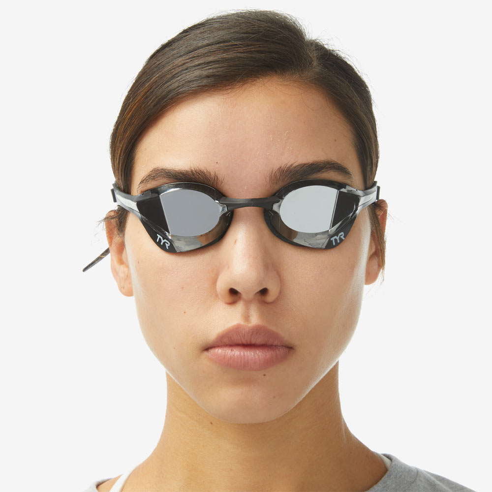 Очки для плавания Tracer-X Elite Racing Mirrored (зеркальные; черный/серебристый)