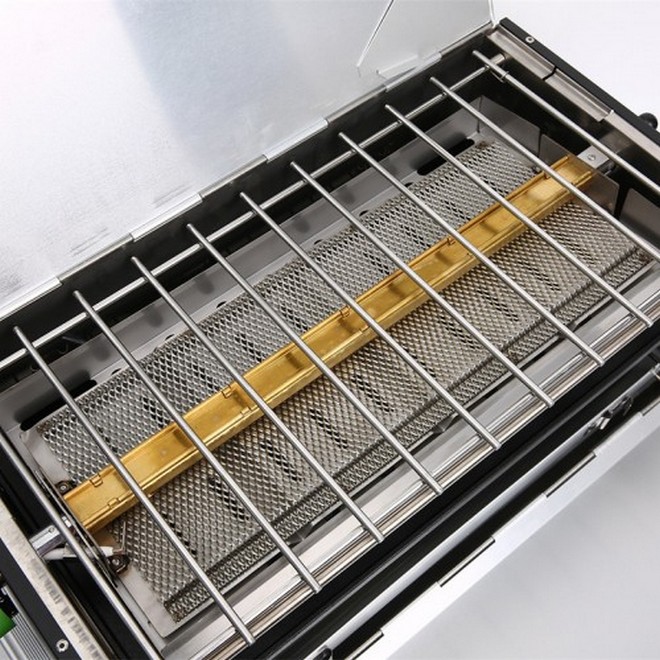 Газовый Гриль-Духовка BRS-16B 2,7кВт (Сталь/Черная, 420*245*175 мм)